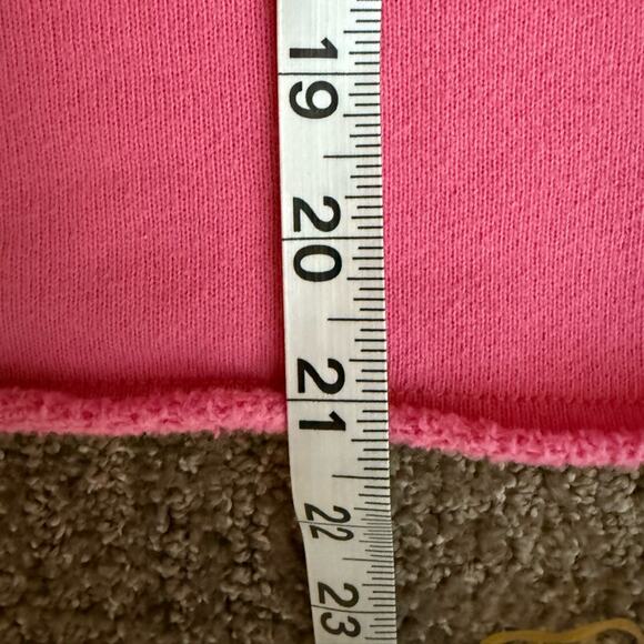 Aerie Striped Sweatshirt Cropped Casual Bright Pink Medium - Picture 9 of 10